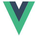 Icon representing Vue.js framework on the website