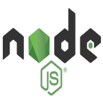 Icon representing node.js framework on the website